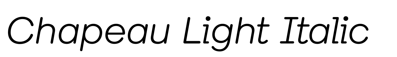 Chapeau Light Italic